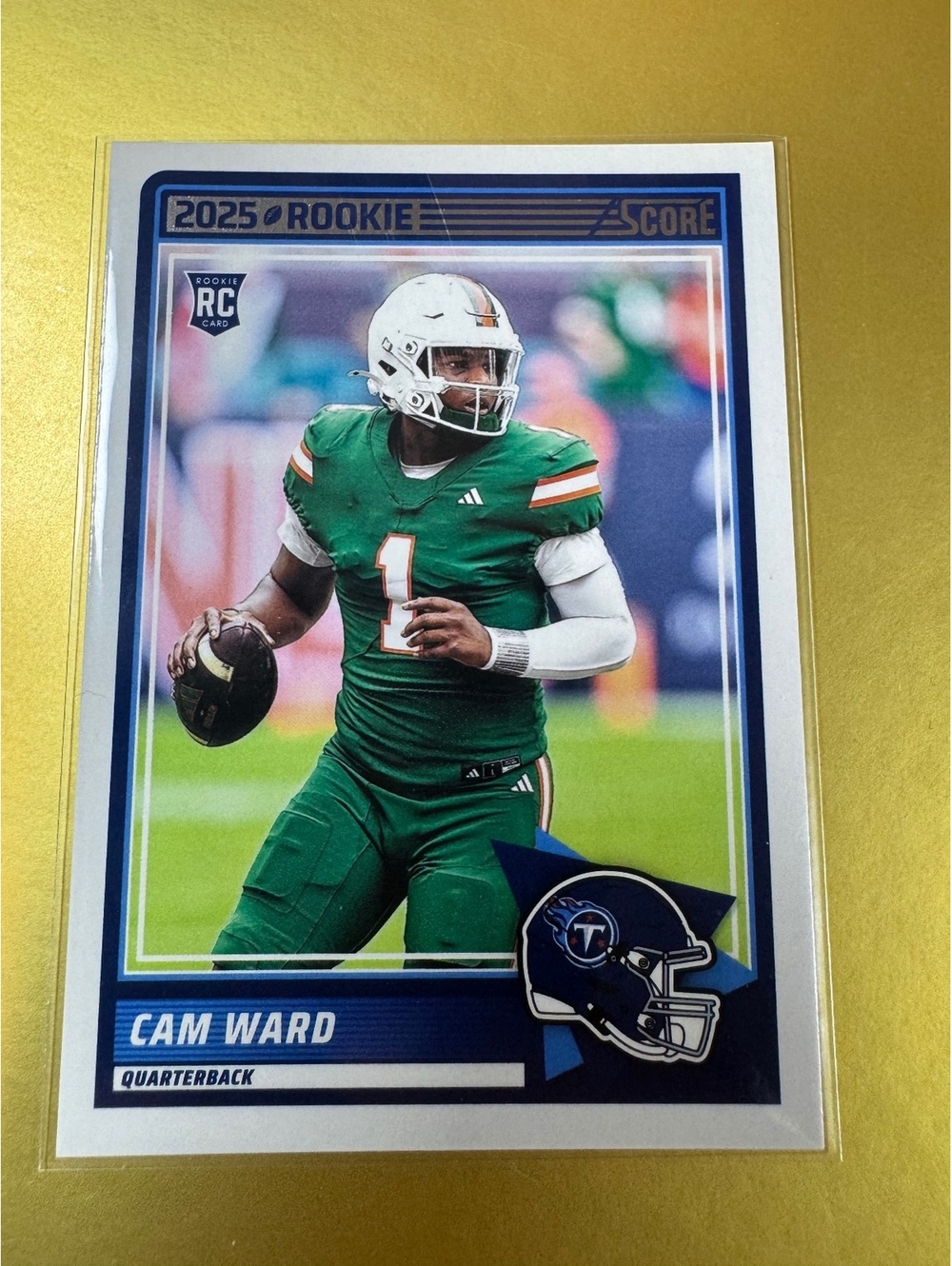 2025 Score Cam Ward Tennessee Titans Rookie Card